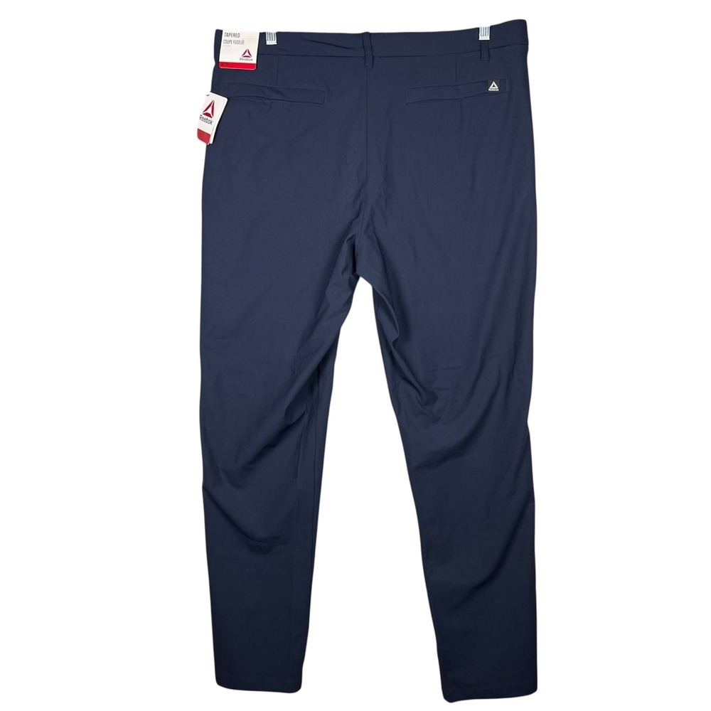 REEBOK Tapered Navy Blue Performance Pant Men 38/32 (READ) Pockets Moisture Wick